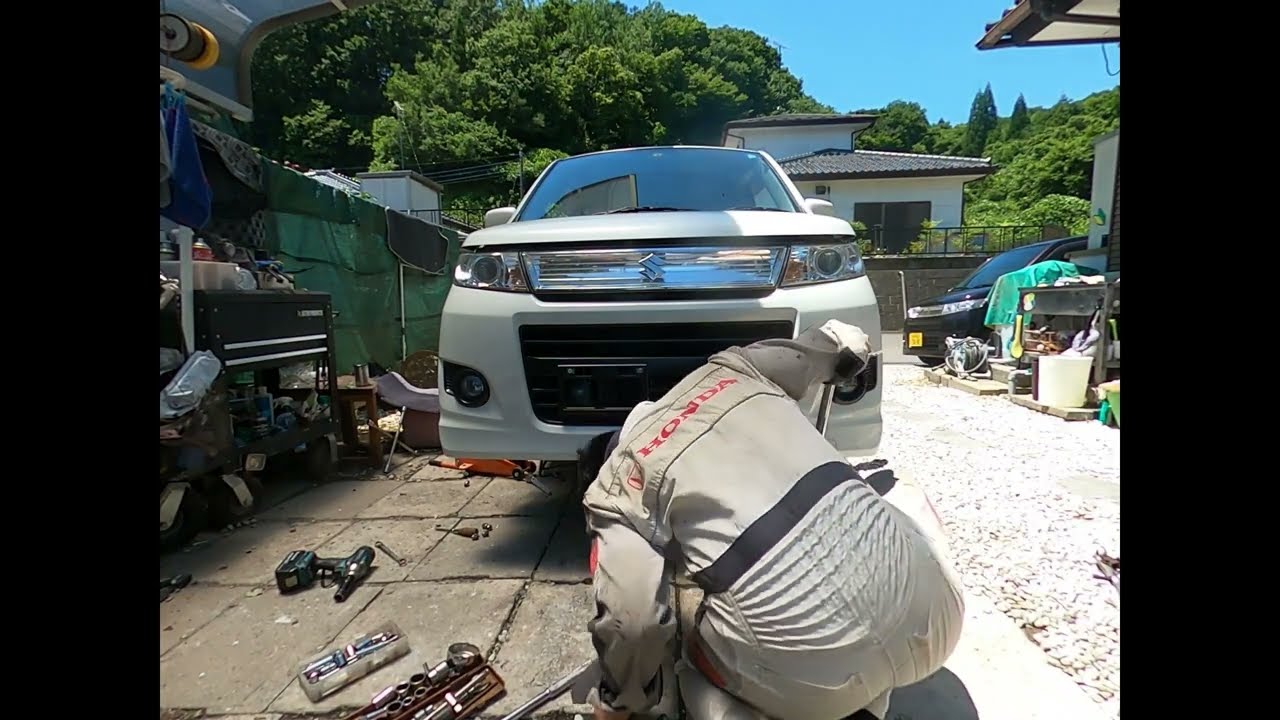 ｛痛風｝MH23ワゴンR　ステアリングラック交換しました｛足の指痛いけど｝