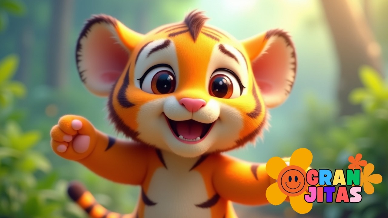 🧡 Canci&oacute;n del Tigrecito &ndash; &ldquo;Raw Raw Raw&rdquo; | Canciones Infantiles Animadas