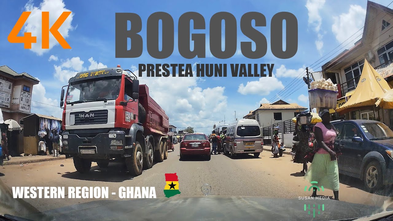 Bogoso Drive from Beposo Apiaste Prestea Huni Valley Western Region Ghana 4K