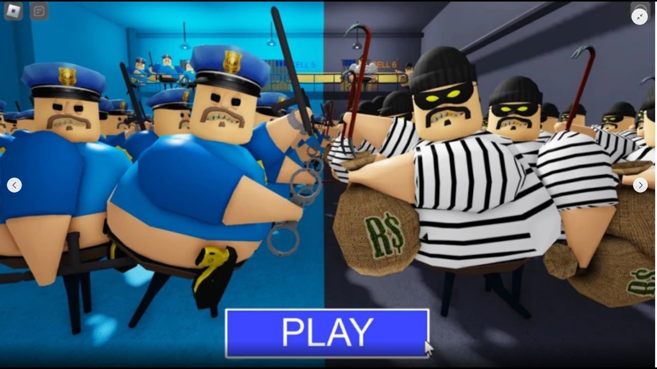 Police Barry vs Thief Barry Prison Run! (Roblox Obby)