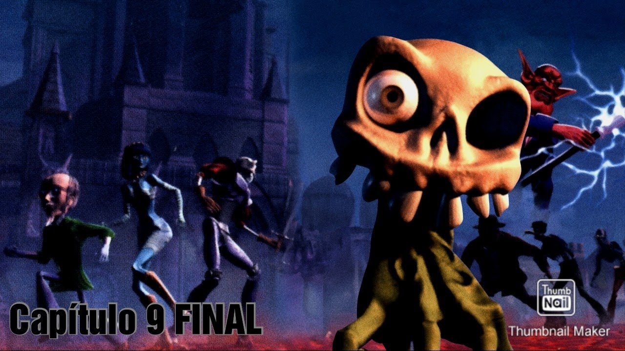 (Medievil 2) El enfrentamiento con la criatura de Palethon y sus secuaces en la Catedral. 
