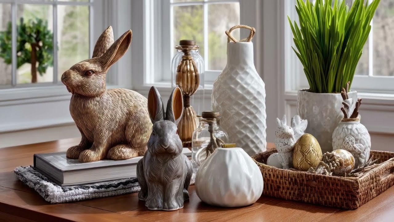 Elegant Farmhouse Easter Decor 2026 | Cozy Spring Home Decor with Bunny & Egg Accents