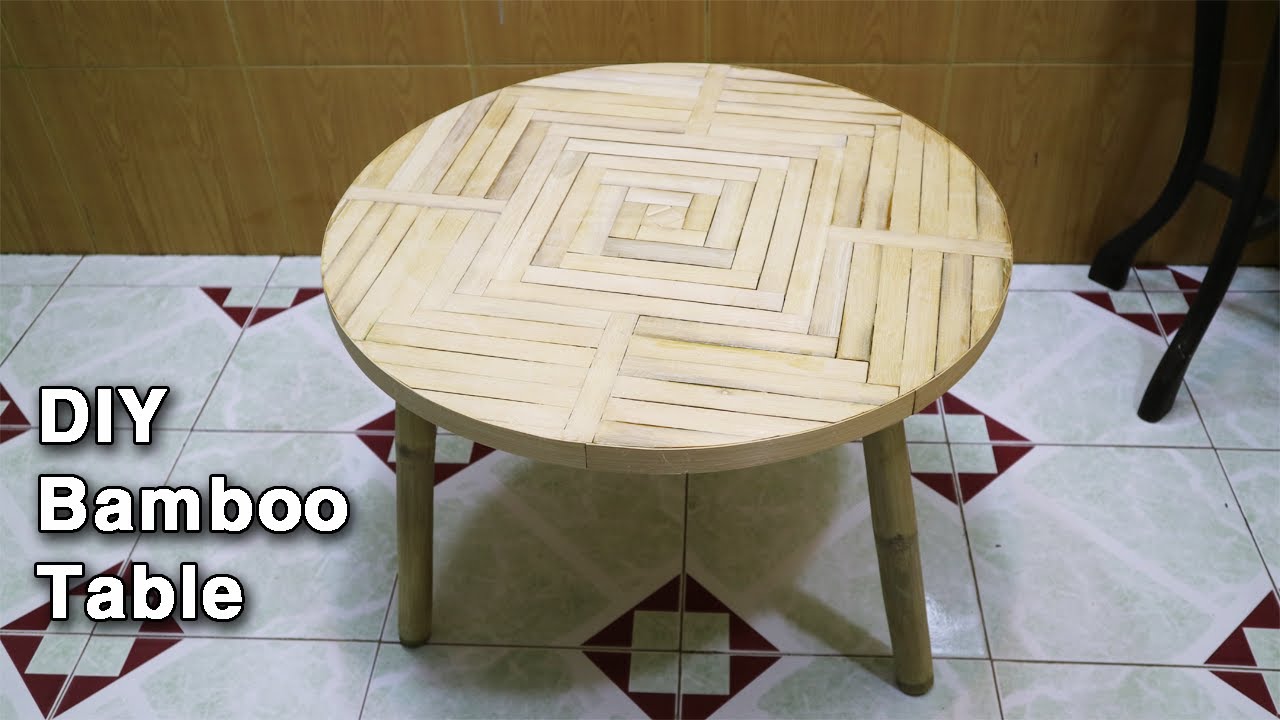 DIY Coffee Table with Bamboo And Wooden - Bamboo Craft