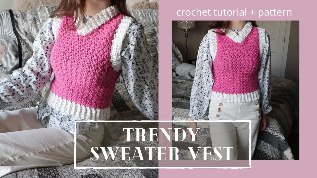XS-3XL | Модный вязаный крючком жилет-свитер | Выкройка и мастер-класс своими руками ~ (идеи для ...
