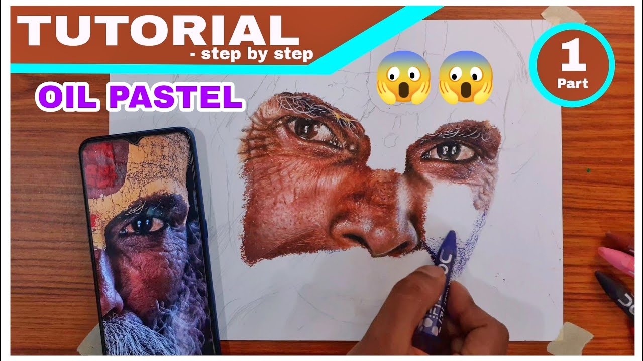 Hyper Realistic Portrait With Oil Pastel // Step by Step // Part 1 // Shibu Sarkar Art