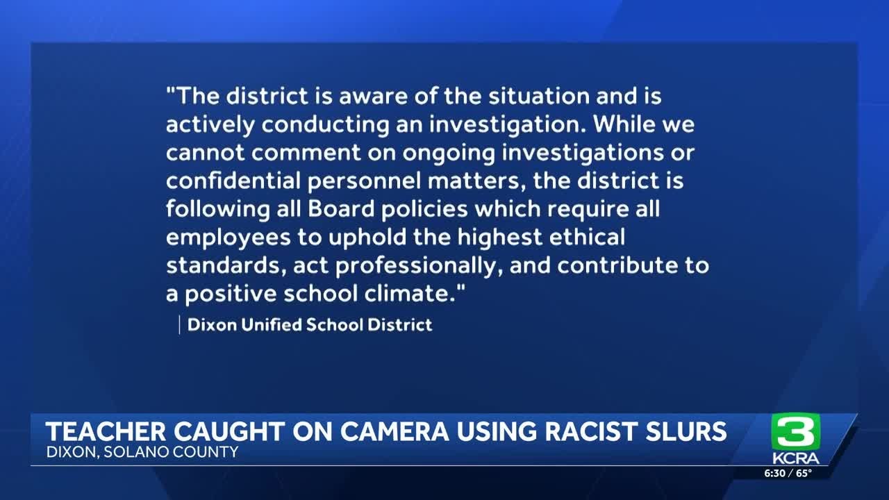 Dixon Unified School District investigating high school teacher using racial slurs