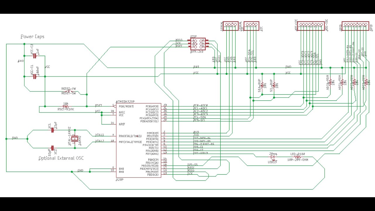 AVR ATmega328P Project Board - Part 1 - Schematic Creation and Capture Step by Step