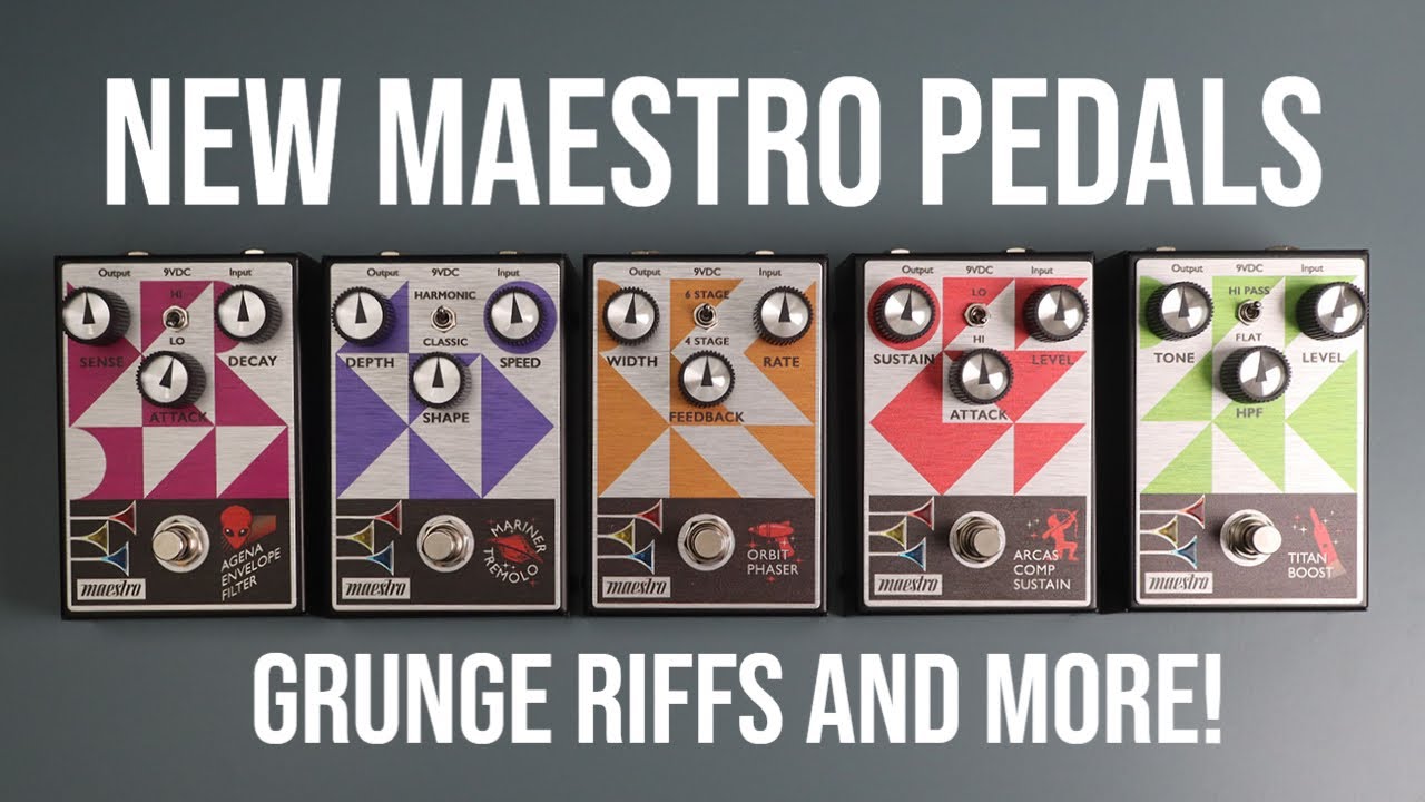 Grunge Riffs | New Maestro Pedals First Look! | Boost, Comp, Phaser, Tremolo & Env. Filter Demo