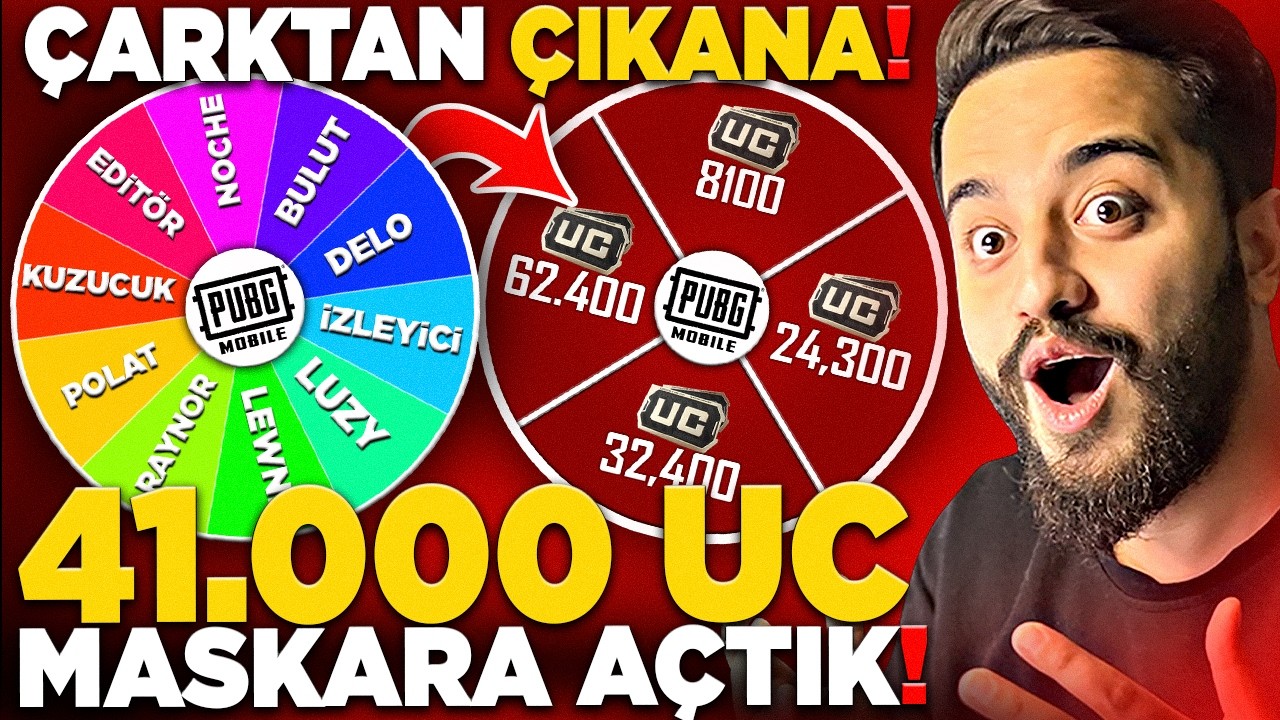 ÇARKTAN ÇIKANA 41.000 UC MASKARA M416 AÇTIK! AŞIRI ŞANSLI! (REKOR) | PUBG Mobile