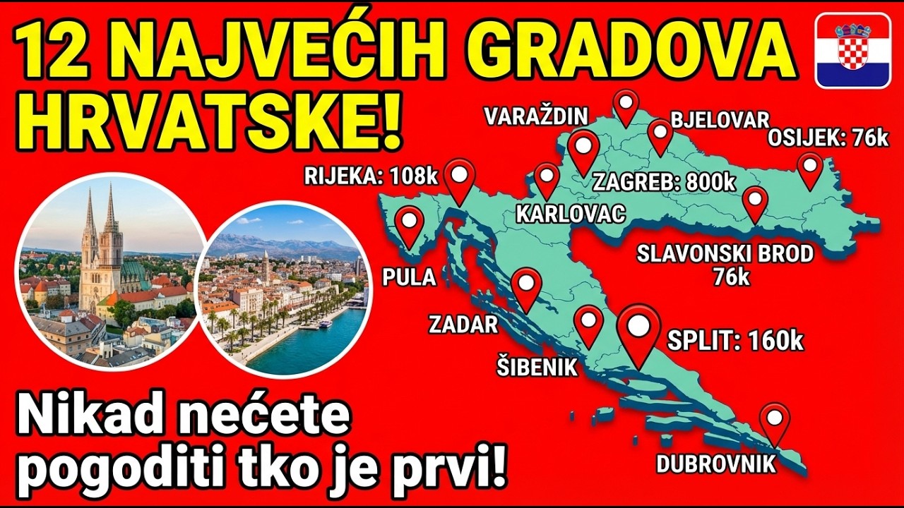 12 NAJVEĆIH GRADOVA HRVATSKE – Zagreb tek #2?!