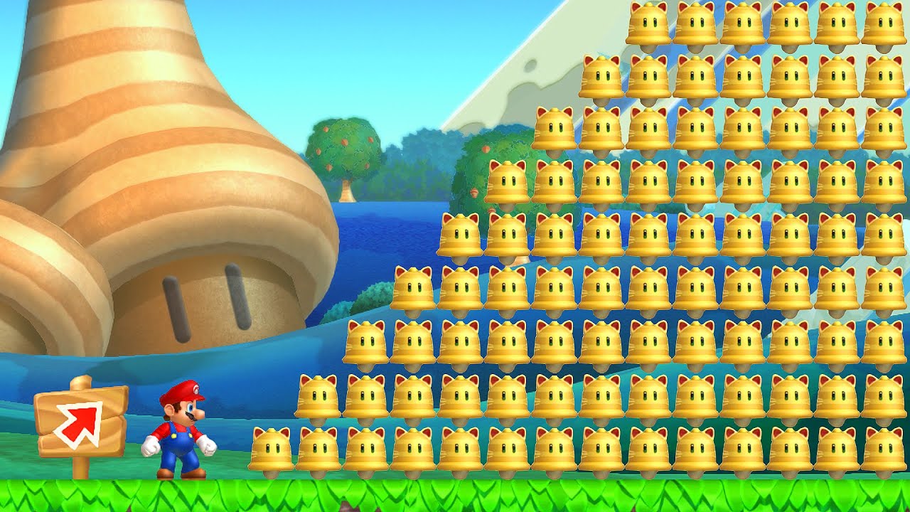 Can Mario Collect 999 Giga Bells in New Super Mario Bros. U?