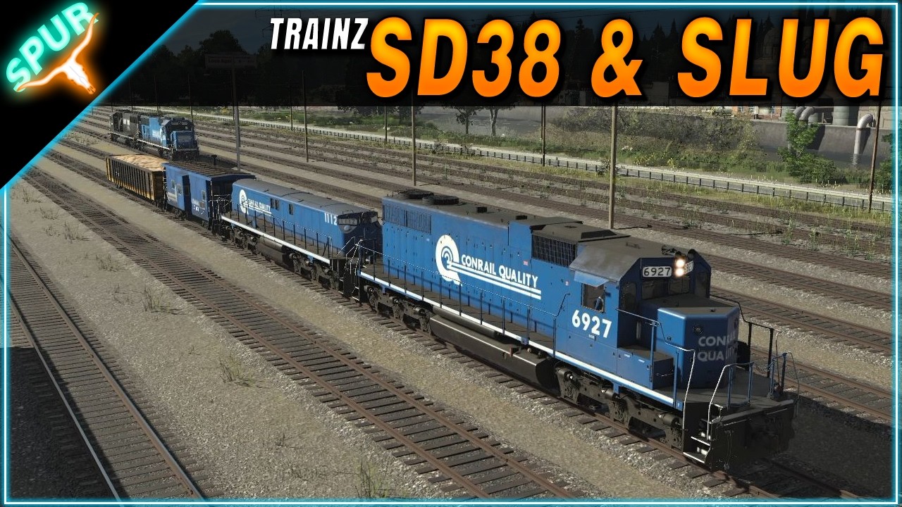 Тяговый состав SD38 и MT6 Slug: интенсивная маневровая работа на станции Джуниата
