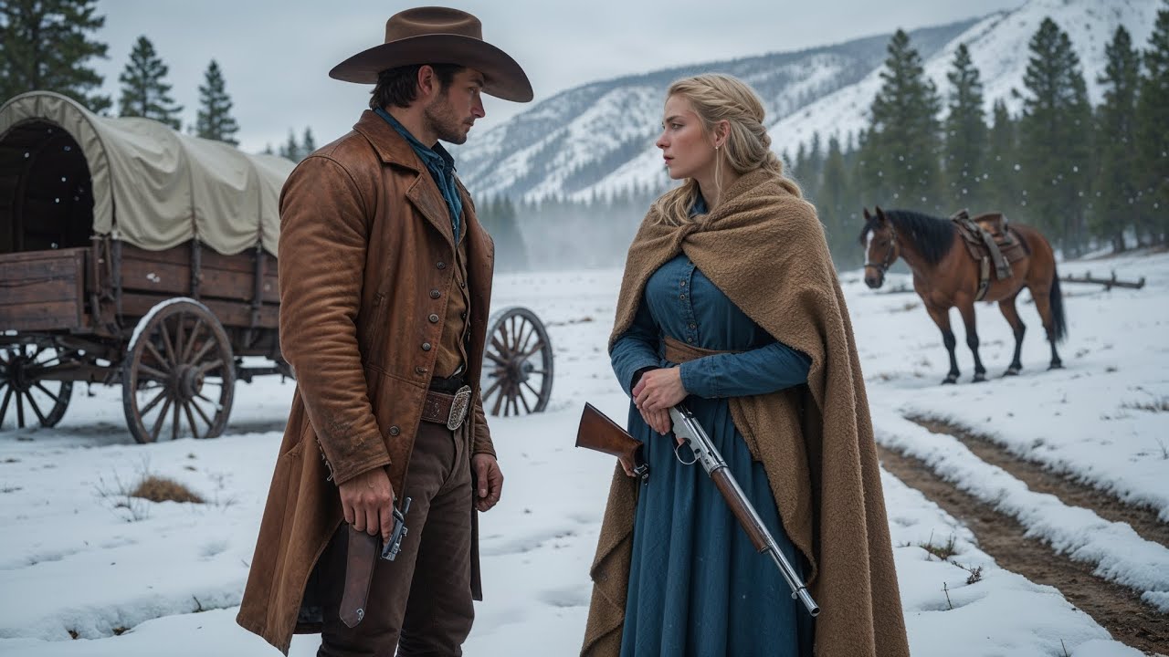 She Was Left Behind When the Wagon Train Rode Off and the Cowboy Found Her Before Christmas