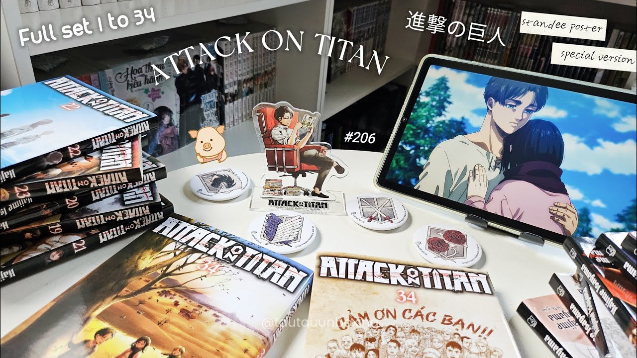 🐽Unboxing || Manga Haul || Hành trình 34 tập Attack On Titan || 進撃の巨人 || Shingeki no Kyojin🌟Tầu Tẩu