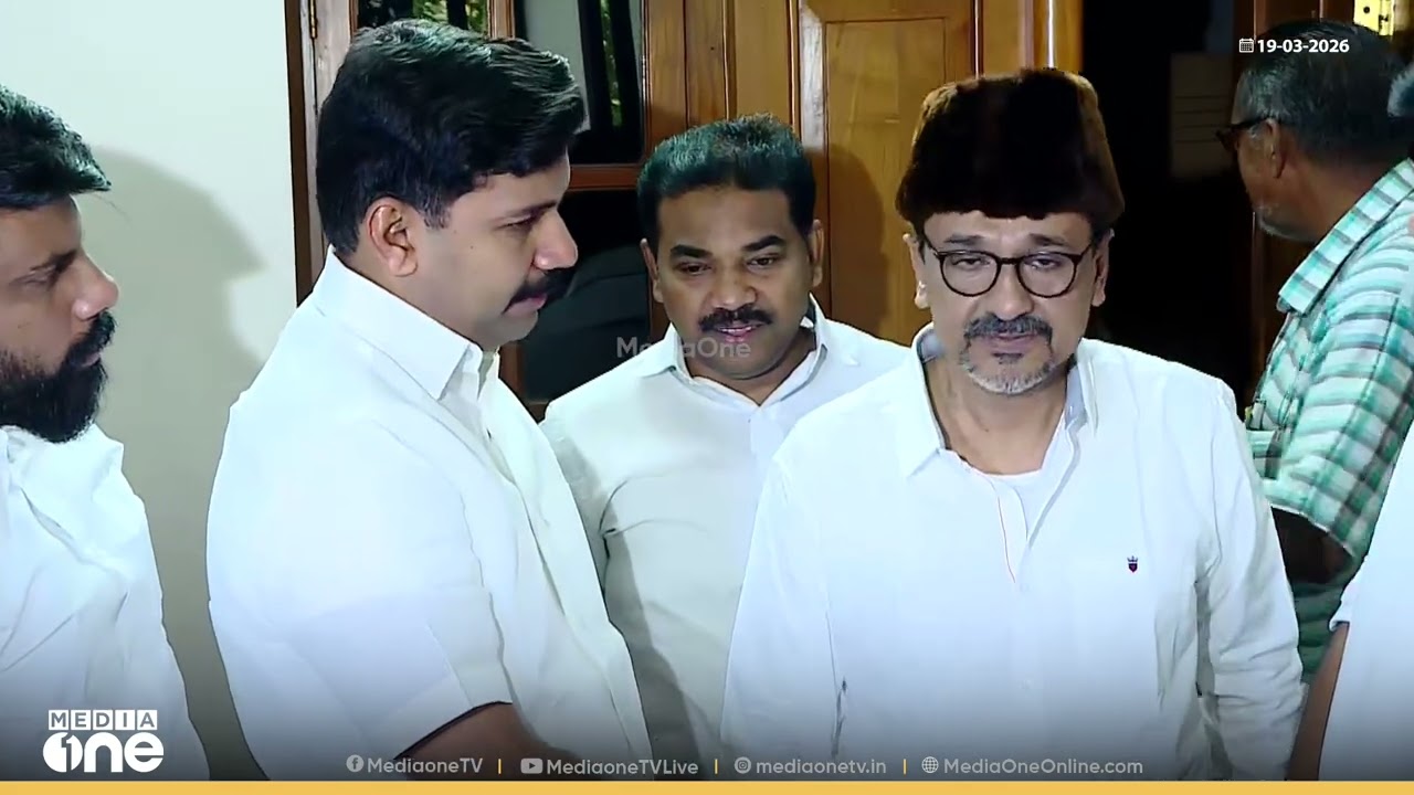 സാദിഖലി തങ്ങളെ സന്ദർശിച്ച് സന്ദീപ് വാര്യരും വി.എസ് ജോയിയും