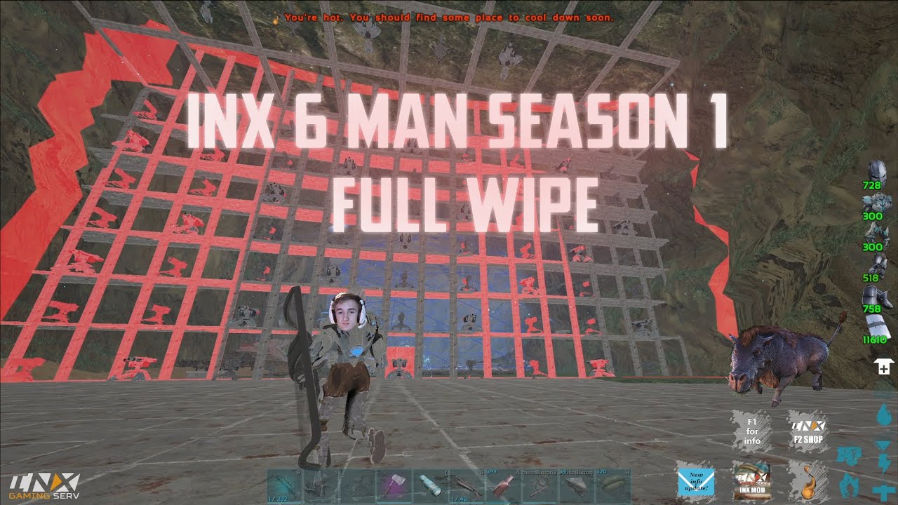 ARK FULL WIPE MONTAGE | 0 SLEEP | INX 6 MAN| PIGGYBANK ON SPIT
