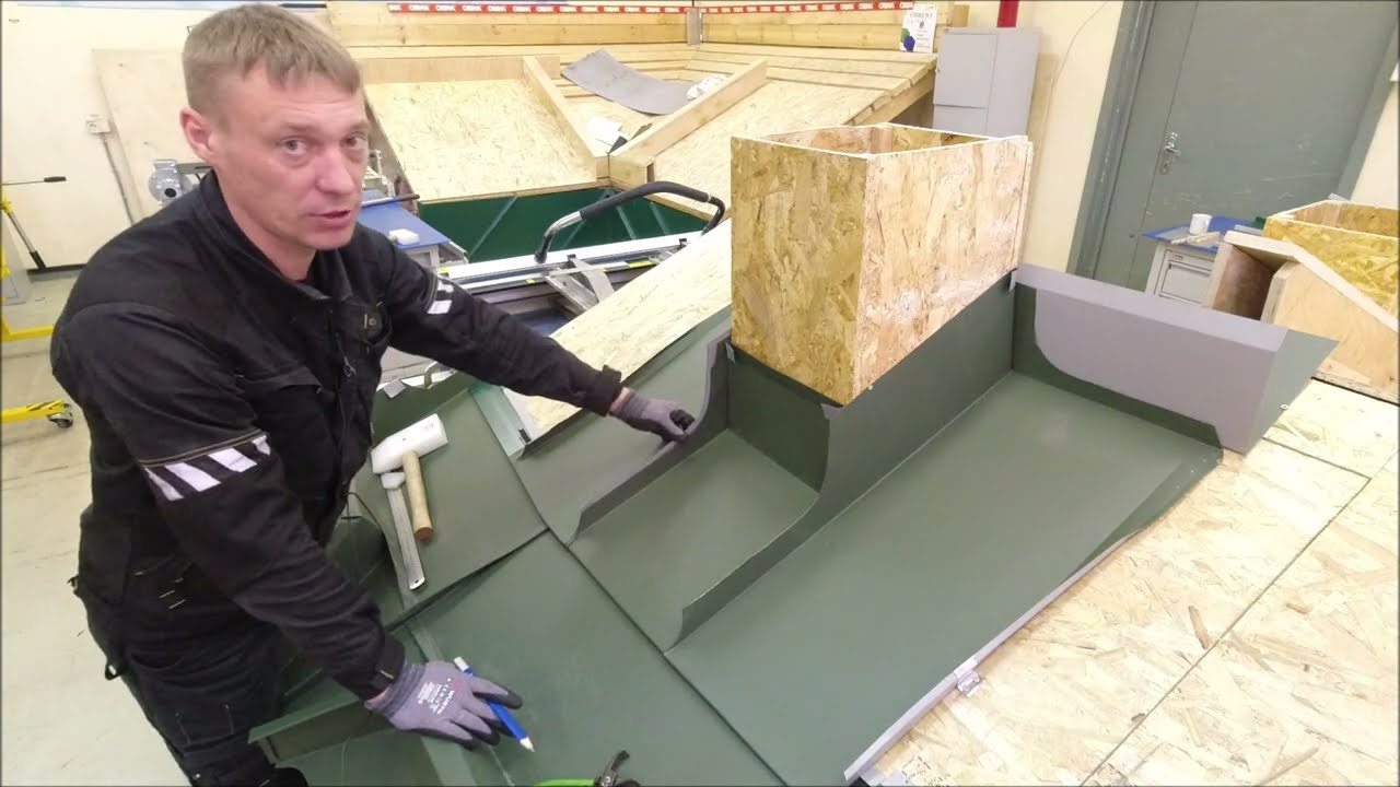 3 ЧАСТЬ!ОБХОД ТРУБЫ НА КРОВЛЕ! Колледж! Фальцевая кровля!