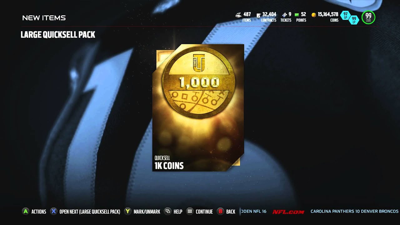 Madden 16 Ultimate Team-25+ Large Quick Sells! GLITCHY ENDING!-Madden 16 Ultimate Team