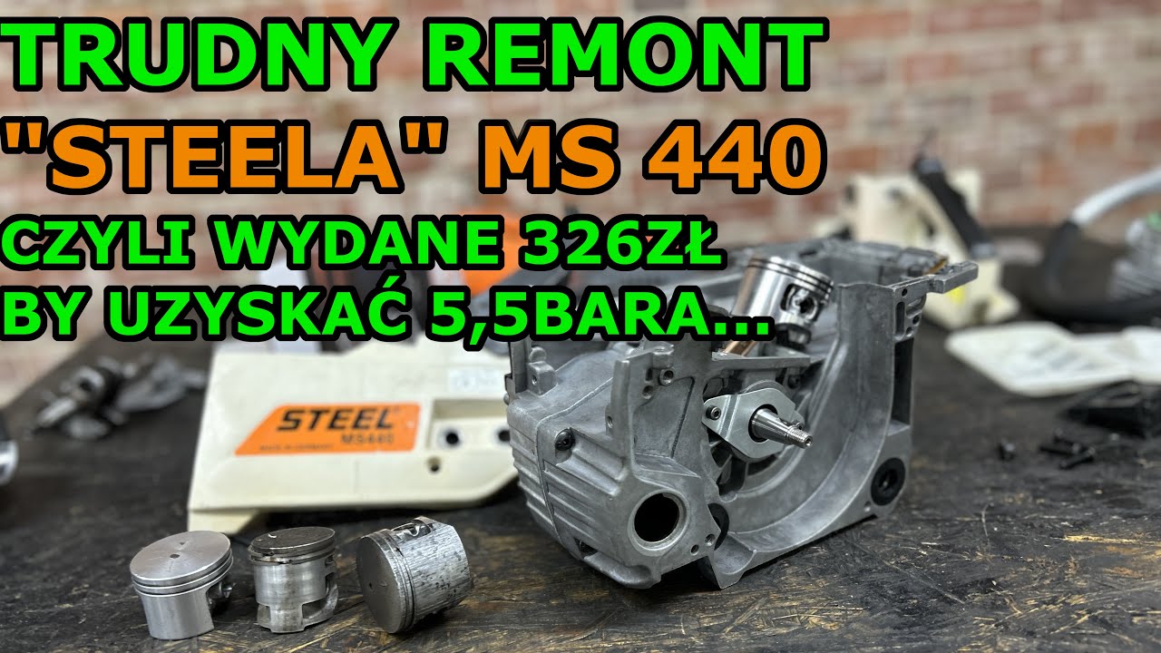 Remontuję podróbkę Stihl'a -wymiana 30 części za 326zl, i ogromny problem z brakiem kompresji :(