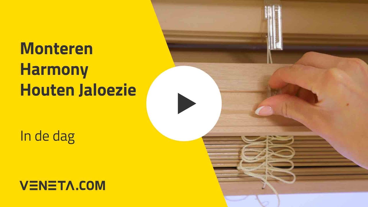 Monteren Harmony Houten Jaloezie - In de dag
