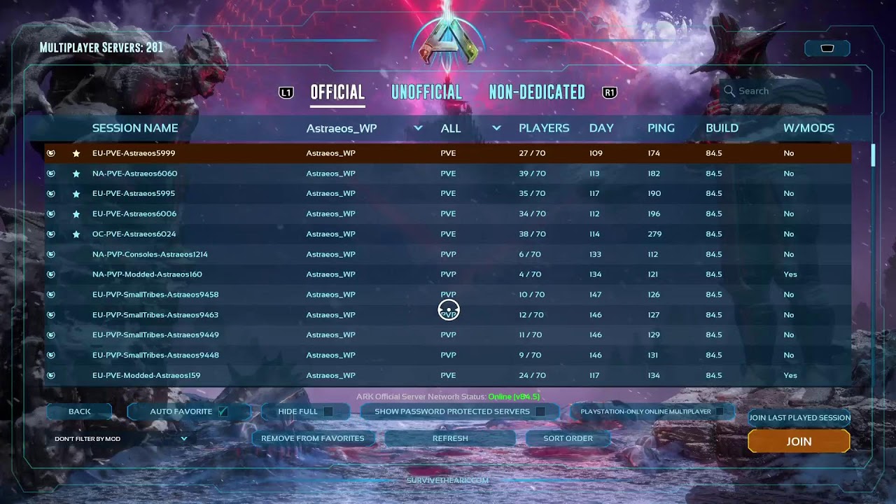 Ark Ascended PS5 online