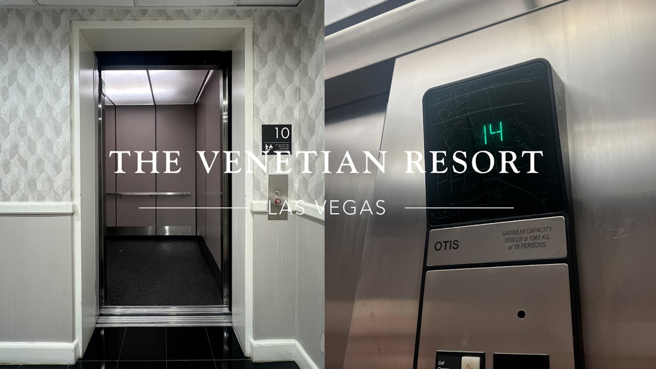 14-этажный гидравлический лифт OTIS Series 1 — гараж курортного комплекса The Venetian Resort — Л...