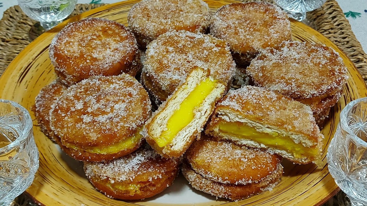 😍 GALLETAS FRITAS RELLENAS DE CREMA CASERA👵RECETA DE LA ABUELA // BEATRIZ COCINA