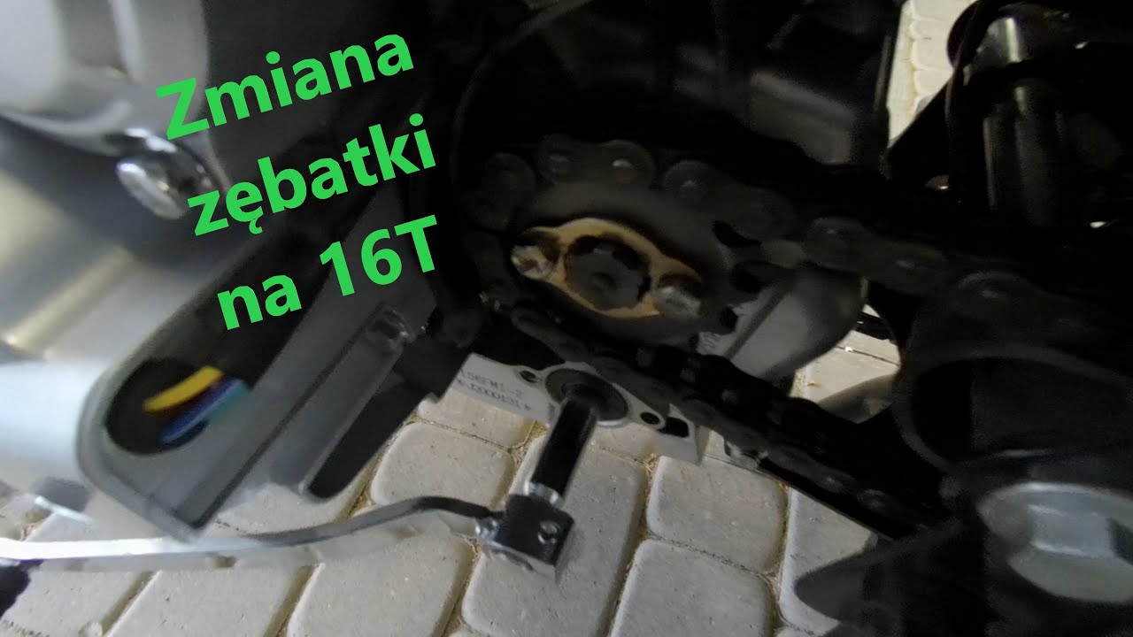 Benyco BR 125 EFI - Zmiana zębatki zdawczej na 16T