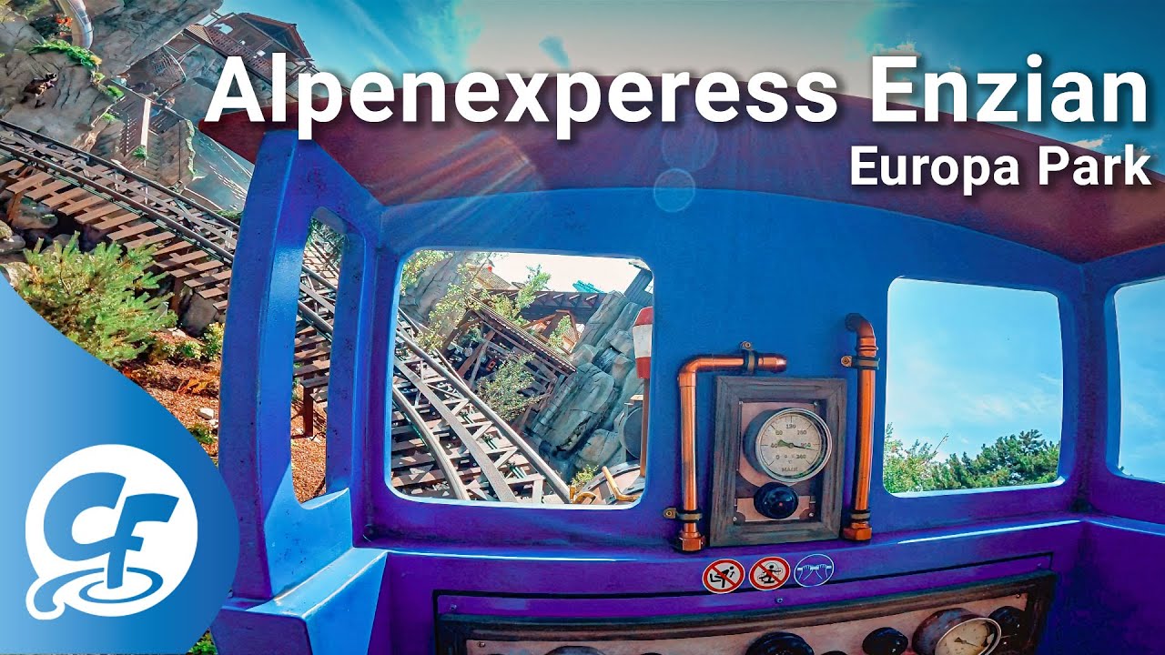 Alpenexpress Enzian front seat on-ride 5K POV @60fps Europa Park