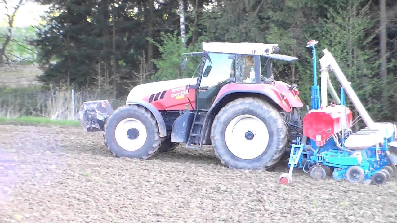 Maislegen mit Steyr CVT 130