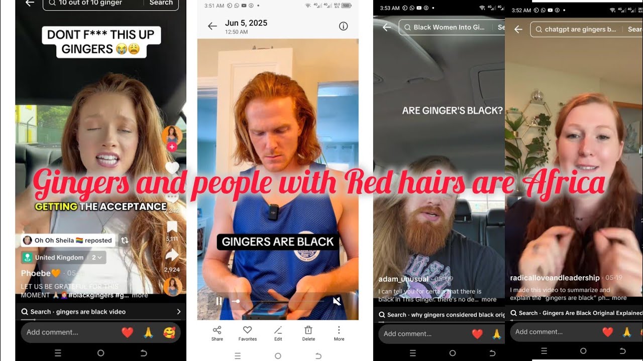 Gingers/ People With Red Hair Color Are Black People
