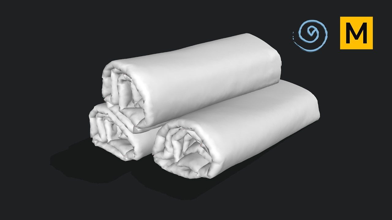 Marvelous Designer roll a towel