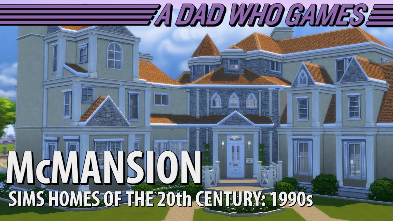 Sims 4 1990s McMansion - Sims Homes of the 20th Century - Speed Build / NoCC