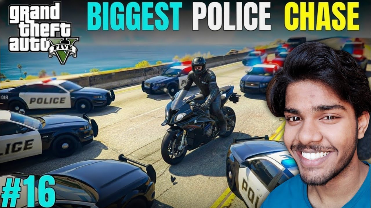 BIGGEST POLICE CHASE IN GTA 5 GAMEPLAY #16