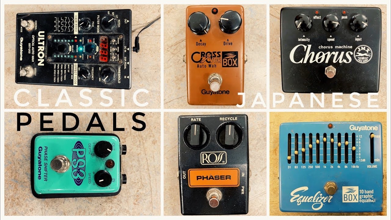 6 Classic Guyatone Modulation Guitar Pedals COMPARISON