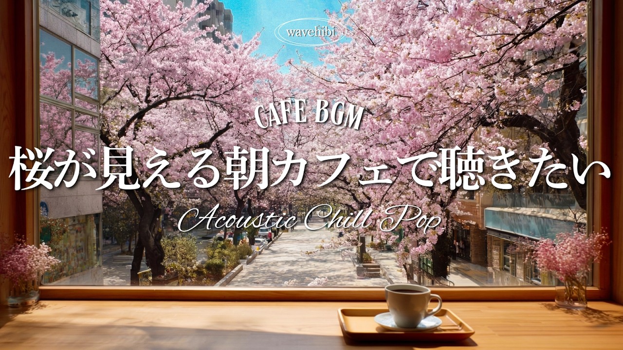 【朝カフェ☕作業用BGM】桜を見ながら🌸癒しのひととき、やさしい洋楽BGM🎧4時間｜Chill &Relax Playlist