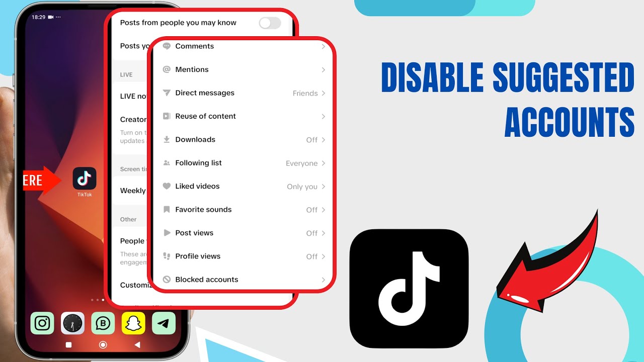 Disable Suggested Accounts On Tiktok. |Complete Step by Step Guide. |Technologyglance