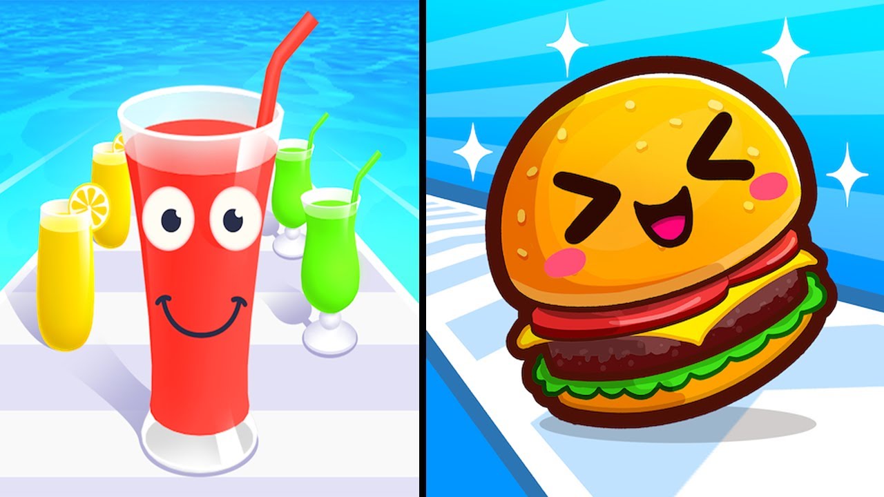 Juice Run vs Food Run 😱 All Levels Unlocked!