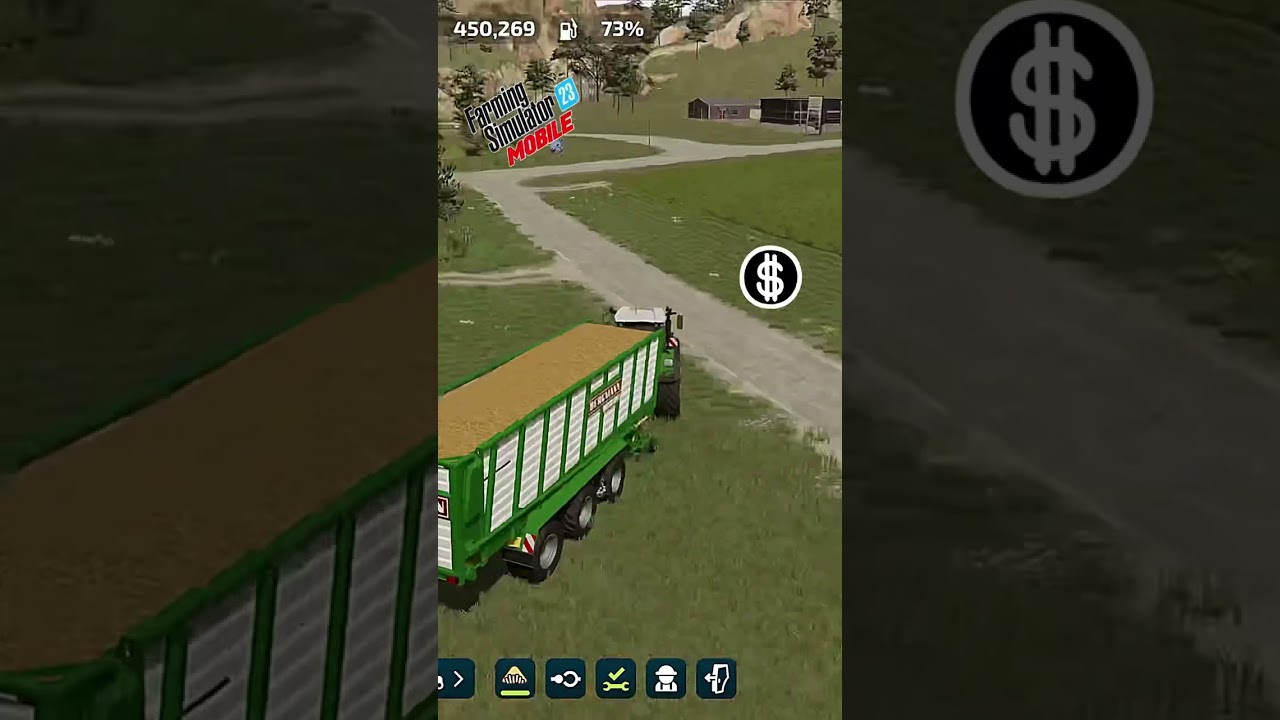 Making free money by selling straw #fs23 #farmingsimulator23 #farming #shorts