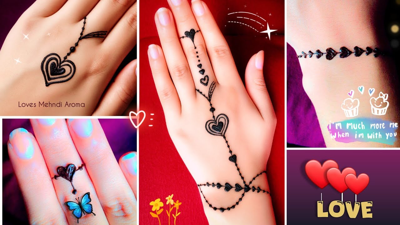 heart mehndi designs ❤️🌟 | mehndi design | cone designs | mendini design | cone designs back side