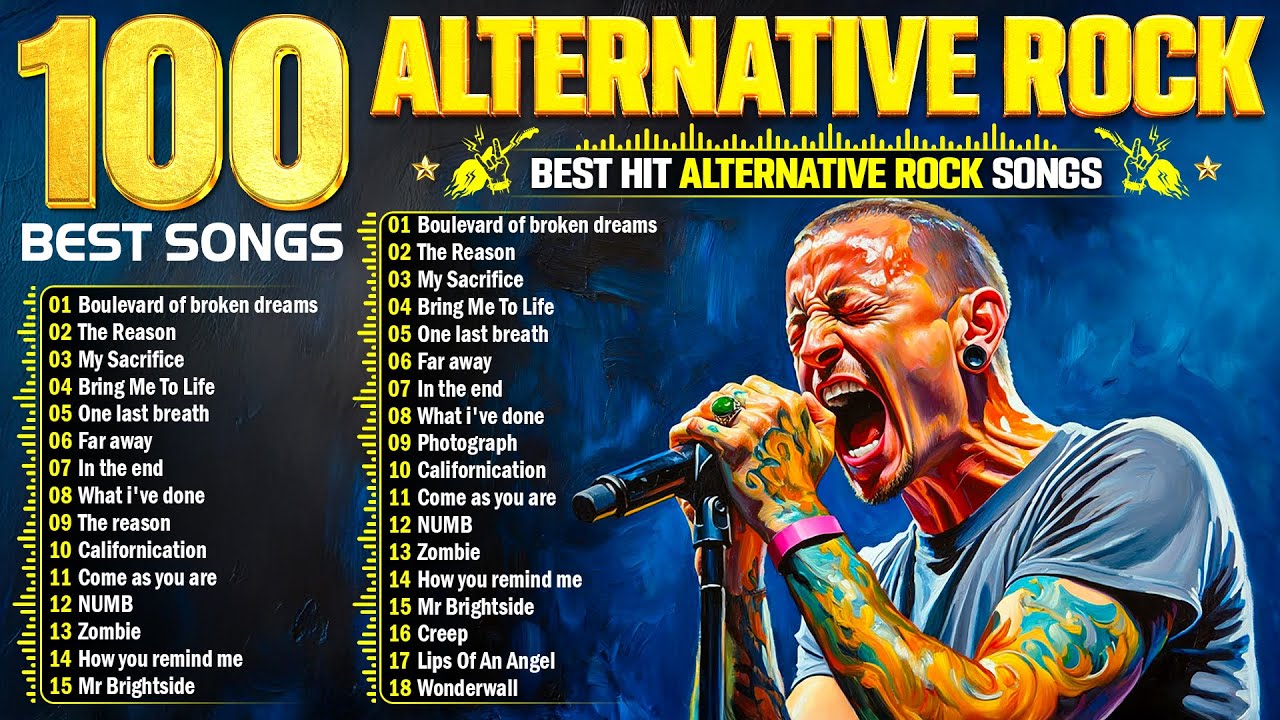 Top 100 Alternative Rock 90'S 2000'S🎶 Linkin Park, Green Day, Simple Plan, Hoobastank, Hinder, Creed