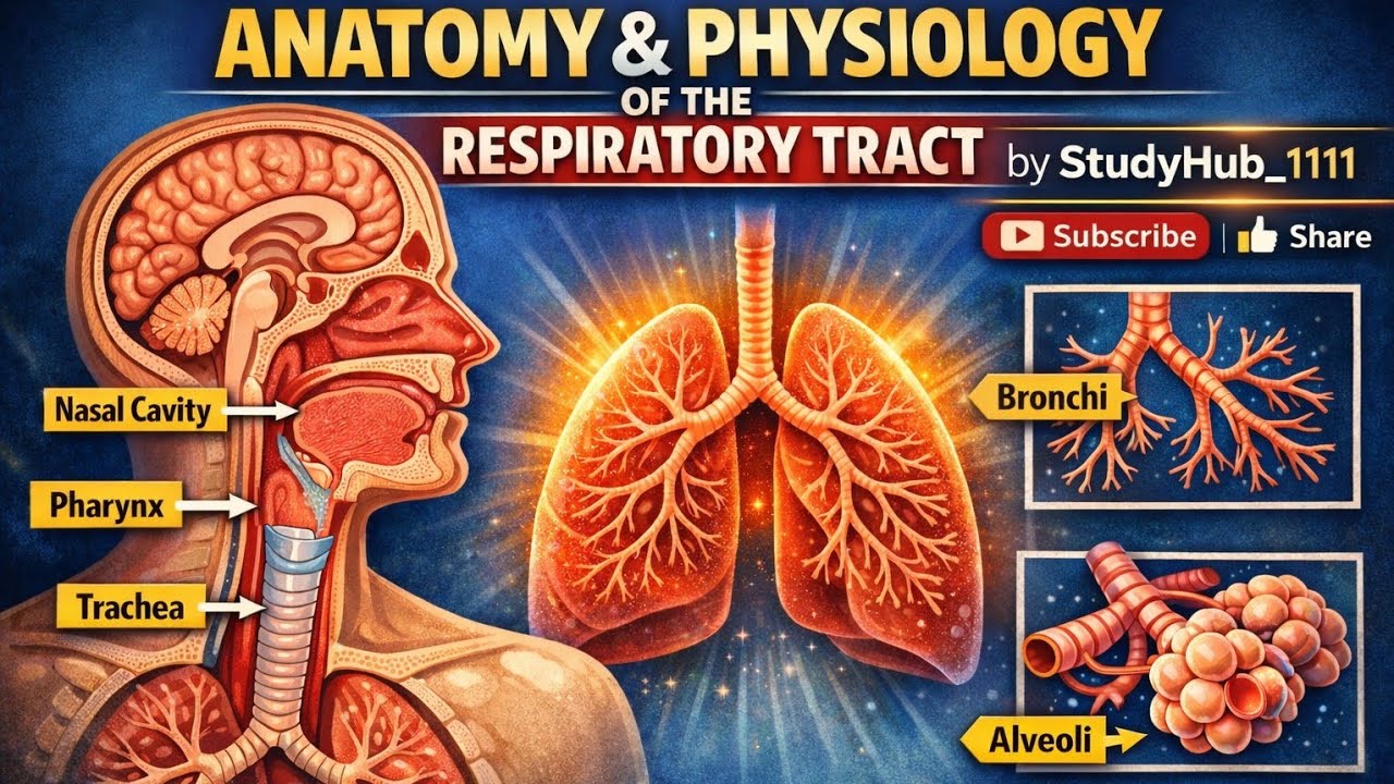 Human Respiratory System in Hindi |Nasal cavity |Pharynx |Trachea |Bronchi |Alveoli in Detail