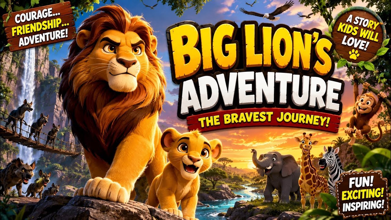 Brave Little Lion’s Big Adventure 🦁✨ | Kids Short Story