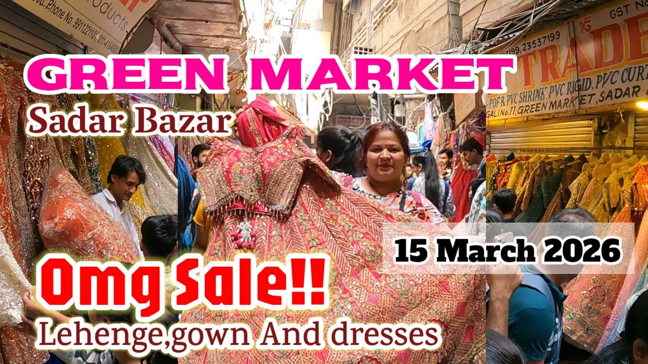 Omg sale! on lehenga, gown and dresses ✅ Green market sadar bazar ✅