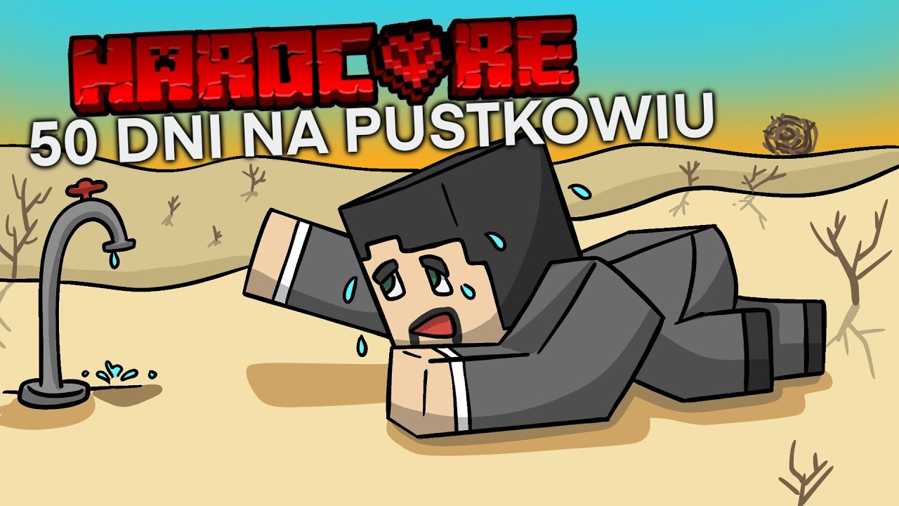 SPEEDRUNNER VS 50 DNI NA PŁASKIM PUSTYNNYM ŚWIECIE Z PATYKAMI W MINECRAFT!