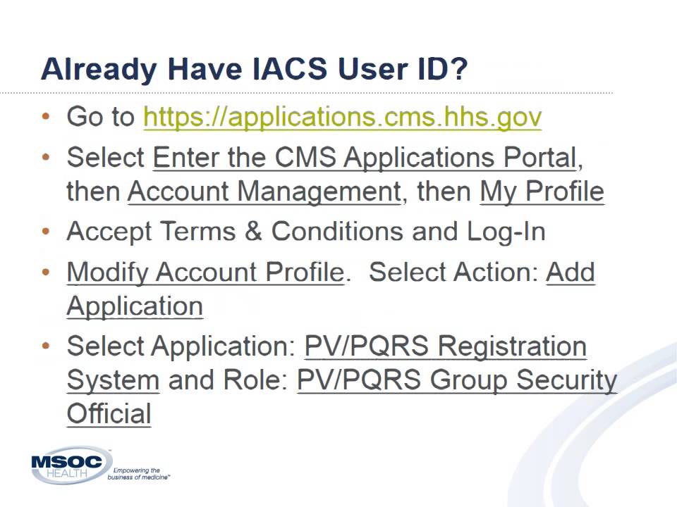 PQRS Part 8 - Registering as a Group