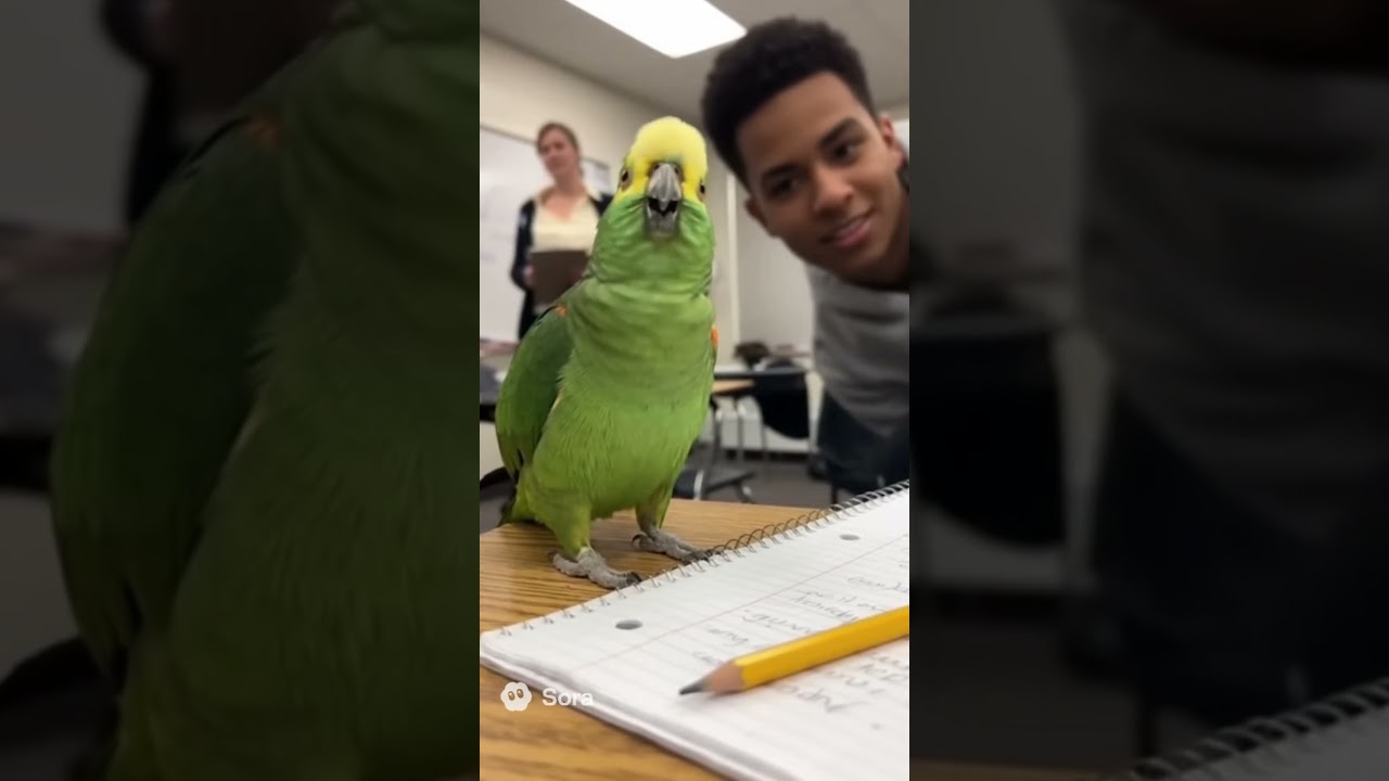Teacher Said No Talking Parrot Said Then Stop Breathing