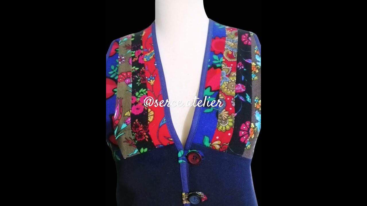Pazen patchwork yelek #tasarım #fashion #yelek #patchwork #pazen