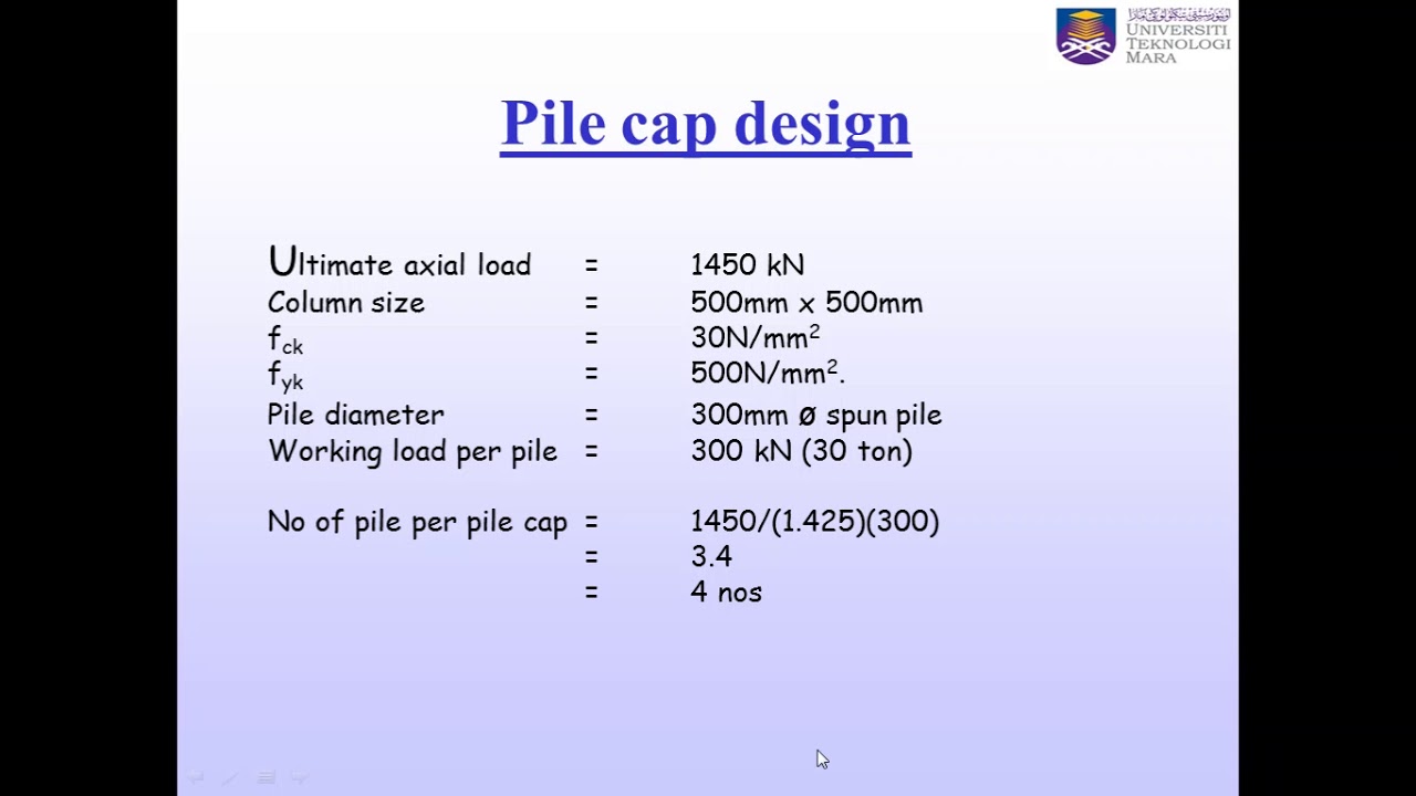 Pile Cap Design Accordance with Eurocode 2