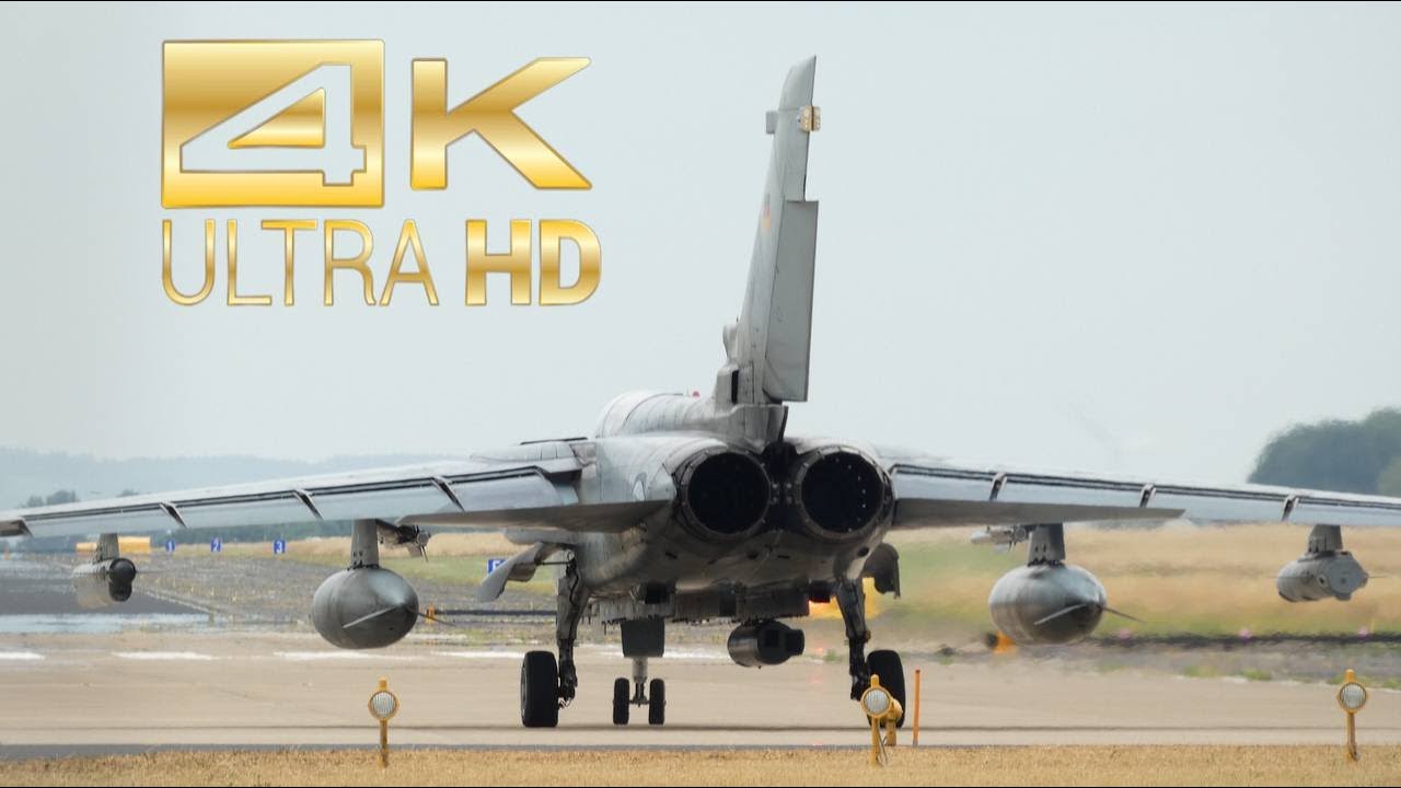 [4K] NORVENICH AIRBASE: TORNADO TAKEOFF
